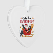 Cats For Everybody Christmas Cat Funny Xmas Women Ornament (Vorderseite)