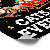 Cats For Everybody Christmas Cat Funny Xmas Women Poster (Ecke)