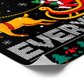 Cats For Everybody Christmas Cat Funny Xmas Women  Poster (Ecke)