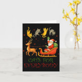 Cats For Everybody Christmas Funny Cat Xmas Santa Karte (Gelbe Blume)