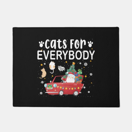 Cats For Everybody Christmas Fußmatte (Vorderseite)