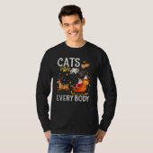 Cats For Everybody Santa Christmas PJs Xmas Women T-Shirt (Vorne ganz)