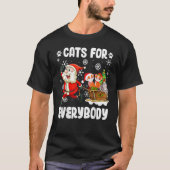 Cats For Everybody Santa Christmas Ugly Matching F T-Shirt (Vorderseite)