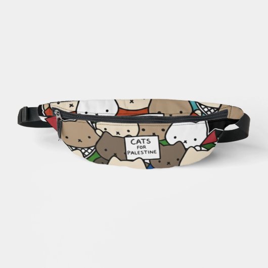 Cats for Palestine – Kawaii Cats for Justice Bauchtasche (Vorderseite)