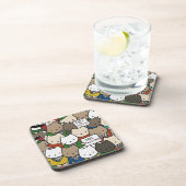 Cats for Palestine – Kawaii Cats for Justice Getränkeuntersetzer (Rechte Seite)