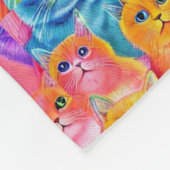 Cats Friends Colorful Fun Fleecedecke (Ecke)