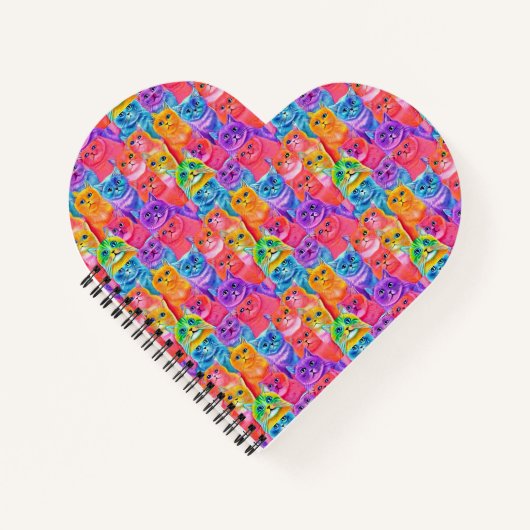 Cats Friends Colorful Fun Notizblock (Vorderseite)