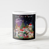 Cats Frohe Weihnachten Licht Jumbo-Tasse (Rechts)