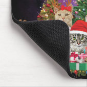 Cats Frohe Weihnachten Licht Mousepad (Ecke)