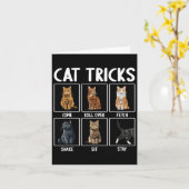Cats Funny Cat Tricks Karte (Gelbe Blume)