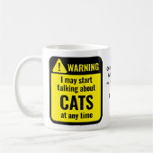Cats Funny Personalized Warning Kaffeetasse (Links)