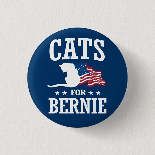 CATS FÜR BERNIE SANDERS BUTTON (Vorderseite)