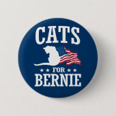 CATS FÜR BERNIE SANDERS BUTTON (Vorderseite)