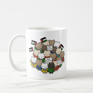 Cats für Palästina – Kawaii Katzen für Gerechtigke Kaffeetasse