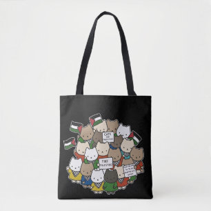 Cats für Palästina – Kawaii Katzen für Gerechtigke Tasche