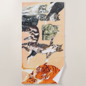 Cats Going to the Beach Beach Towel Strandtuch (Vorderseite)