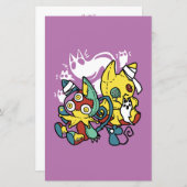 Cats Halloween Art: paw-sehenswert erschreckend (Vorne/Hinten)