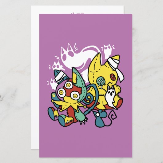 Cats Halloween Art: paw-sehenswert erschreckend (Vorne/Hinten)