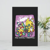 Cats Halloween Art: paw-sehenswert erschreckend (Stehend Vorderseite)