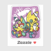 Cats Halloween Art: paw-sehenswert erschreckend Aufkleber (Blatt)