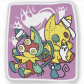 Cats Halloween Art: paw-sehenswert erschreckend Aufkleber (Vorderseite)