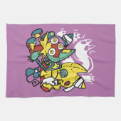 Cats Halloween Art: paw-sehenswert erschreckend Geschirrtuch (Horizontal)