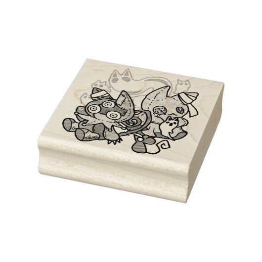 Cats Halloween Art: paw-sehenswert erschreckend Gummistempel (Stempel)