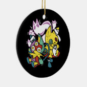 Cats Halloween Art: paw-sehenswert erschreckend Keramik Ornament (Rechts)