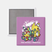 Cats Halloween Art: paw-sehenswert erschreckend Magnet (Vorderseite/Rückseite)