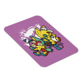 Cats Halloween Art: paw-sehenswert erschreckend Magnet (Rechte Seite)