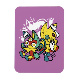 Cats Halloween Art: paw-sehenswert erschreckend Magnet