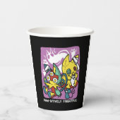 Cats Halloween Art: paw-sehenswert erschreckend Pappbecher (Rückseite)