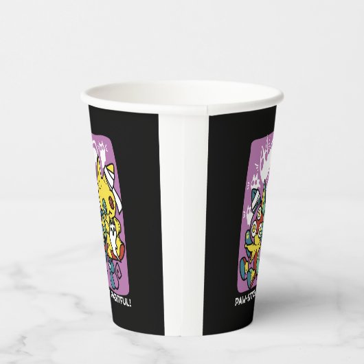 Cats Halloween Art: paw-sehenswert erschreckend Pappbecher (Rechts)