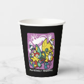 Cats Halloween Art: paw-sehenswert erschreckend Pappbecher (Vorderseite)