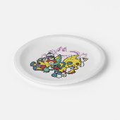 Cats Halloween Art: paw-sehenswert erschreckend Pappteller (Schrägansicht)