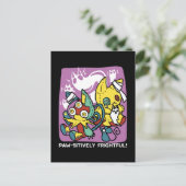 Cats Halloween Art: paw-sehenswert erschreckend Postkarte (Stehend Vorderseite)