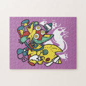 Cats Halloween Art: paw-sehenswert erschreckend Puzzle (Horizontal)