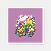 Cats Halloween Art: paw-sehenswert erschreckend Serviette (Vorderseite)