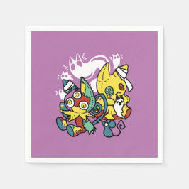 Cats Halloween Art: paw-sehenswert erschreckend Serviette