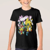 Cats Halloween Art: paw-sehenswert erschreckend Tri-Blend Shirt (Vorderseite)