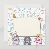 Cats Happy Birthday Feiertagskarte (Rückseite)