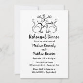 Cats Hochzeit Probe Schwarz-weiß Moderne Hochzeit Einladung (Vorderseite)