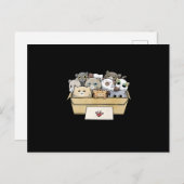 Cats In A Box Cat Day Cat Lover Ankündigungspostkarte (Vorne/Hinten)