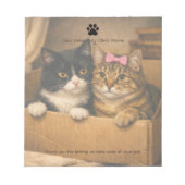 Cats in a Box Custom Veterinary Clinic Notepad Notizblock (Vorderseite)