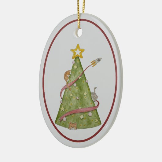Cats in a Christmas Tree Ornament (Links)