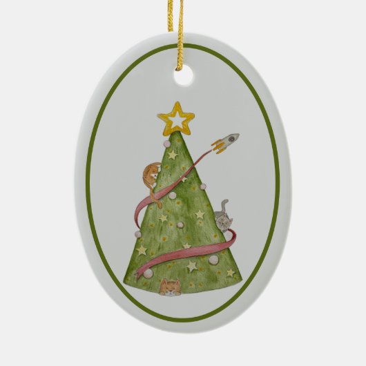 Cats in a Christmas Tree Ornament (Hinten)