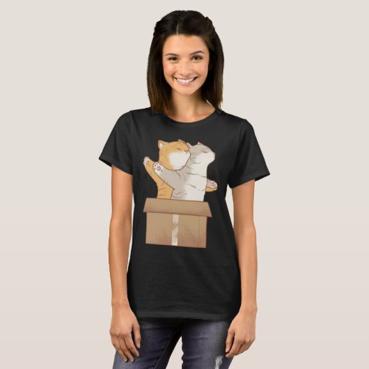 Cats in Box T-Shirt (Vorne ganz)