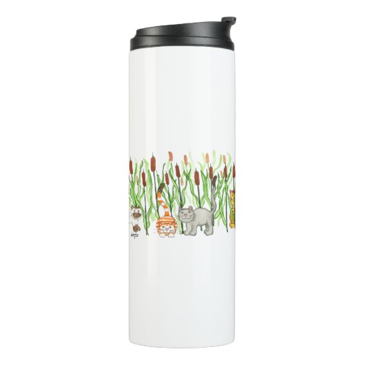 Cats in CatTails Thermosbecher (Nach links gedreht)