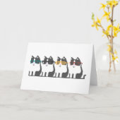Cats In Glasses Row Pixel Art Greeting Card Karte (Gelbe Blume)