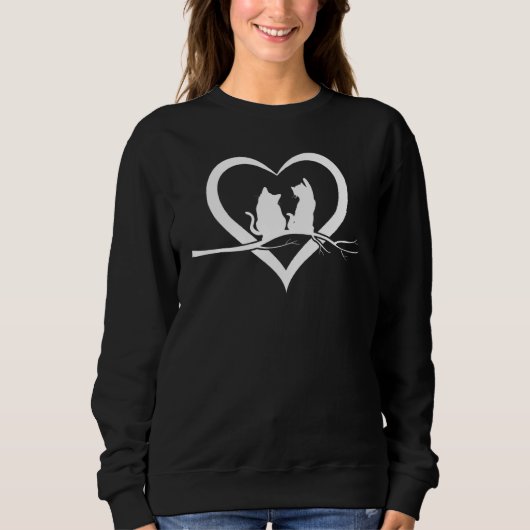 Cats In  I Cat Heart Cat  Cute Cat Sweatshirt (Vorderseite)